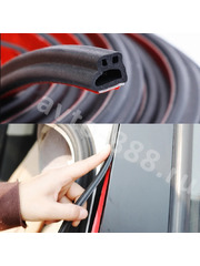 Уплотнитель на двери L (полая) чёрная 16м фото 5