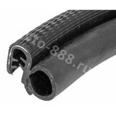 Уплотнитель на двери R (полая) чёрная, 3.6м фото 1