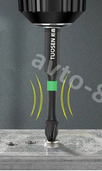 Набор бит для шуруповерта торсионные S2 PH2+90mm (10шт) TUOSEN фото 2