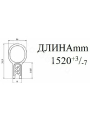 Уплотнитель на двери E (полая) чёрная, 4.3м фото 2