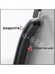Уплотнитель на двери S (полая с зацепом) чёрная, 10м фото 4