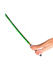 Катана ZhangShen 不死川刀 白绿手柄 黑壳 绿身 фото 1