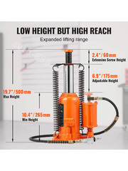 Домкрат бутылочный пневмогидравлический 20 тонн фото 5