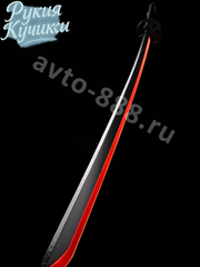 Катана ZhangShen 黑红白雪 黑手柄 黑壳 红身 фото 5