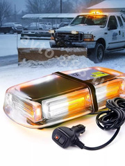 Маяк проблесковый оранжевый светодиодный на магните 24 COB светодиода 12-24V фото 3