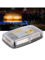 Маяк проблесковый оранжевый светодиодный на магните 24 COB светодиода 12-24V фото 2