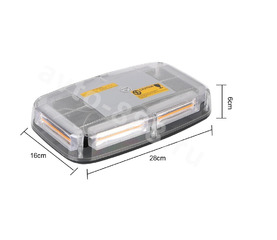 Маяк проблесковый оранжевый светодиодный на магните 24 COB светодиода 12-24V фото 5