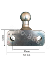 Фаркоп крюк универсальный с шаром хром фото 2