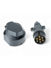 Разъём для прицепа пластиковый, 7ми контактный, комплект (вилка и розетка) фото 1