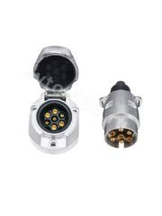 Разъём для прицепа алюминиевый, 7ми контактный, комплект (вилка и розетка) фото 1