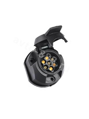 Разъём для прицепа пластиковый, 7ми контактный, с проводом 2м МАМА (розетка) фото 3