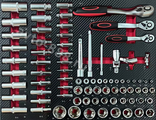 Инструментальная тележка FEINREX 7 ящиков, боковое отделение, 245 инструмента фото 3