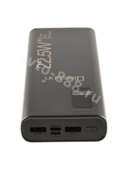 Повербанк 20000 с быстрой зарядкой для телефона портативный DC8 чёрный, шт фото 2