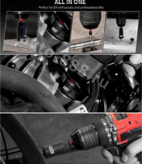 Набор ударных торцевых головок и бит для шуруповерта 55 предметов фото 7