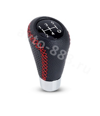 Ручка КПП чёрная+шов красный YG-2342 фото 1